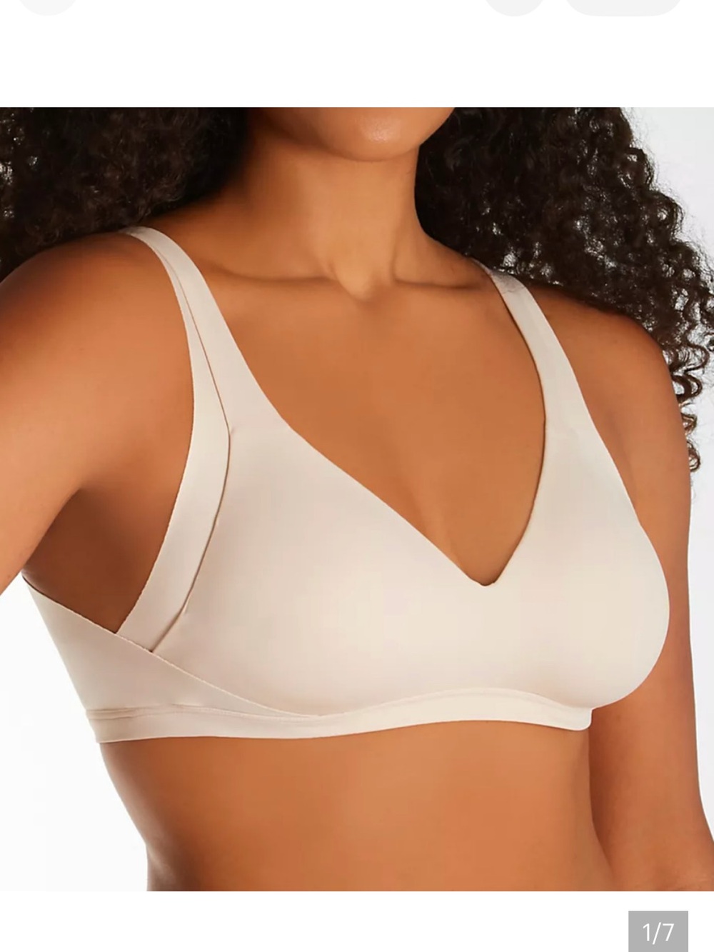 Warner's pale pink Wireless V-Neck Comfort Bra. XL